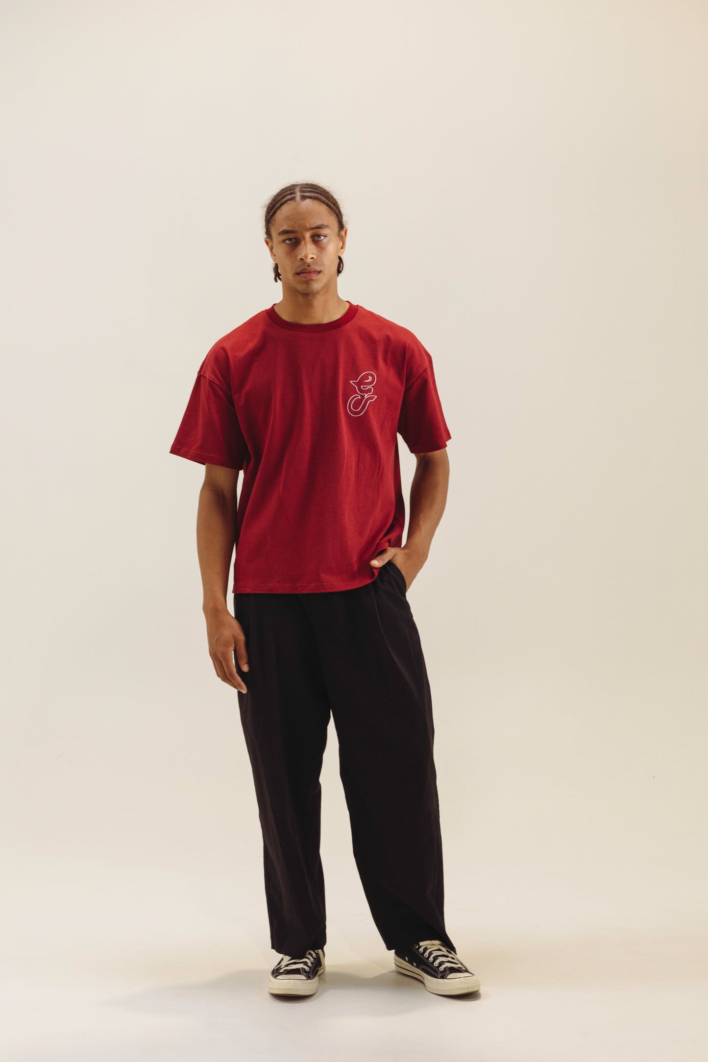 Essential tee shirt - Burgundy red